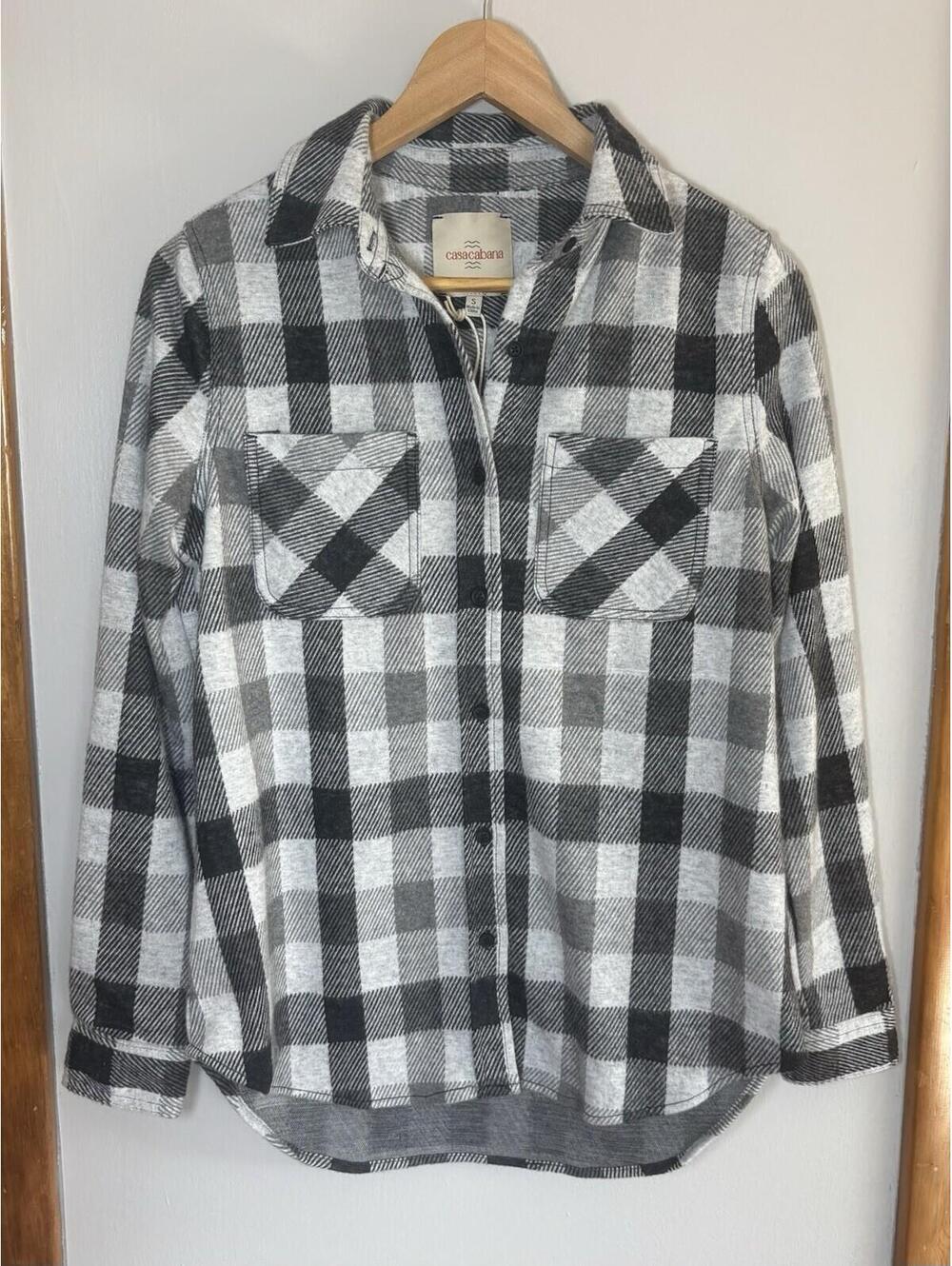 Casa Cabana Plaid Flannel Shirt Size Small NWT